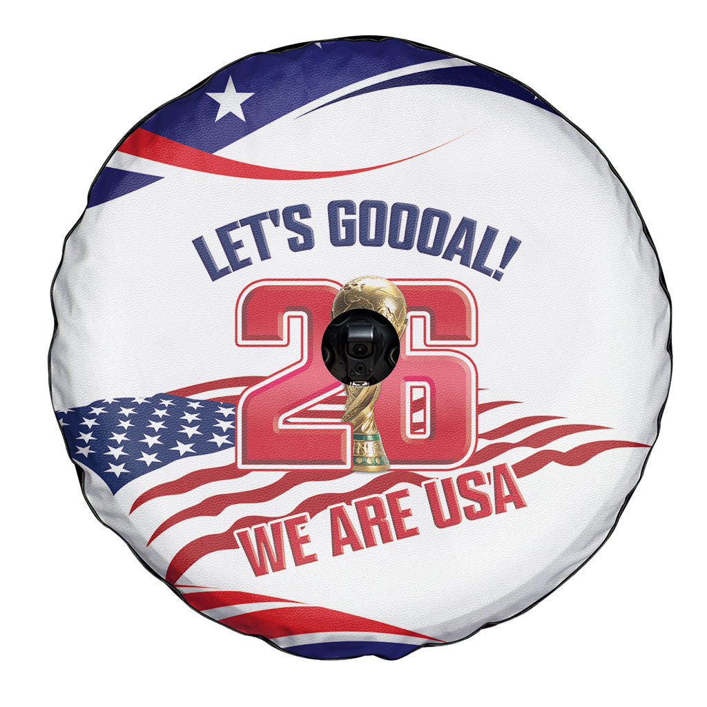 United States 2026 Soccer Spare Tire Cover We Are USA Go Champions Flag Waves