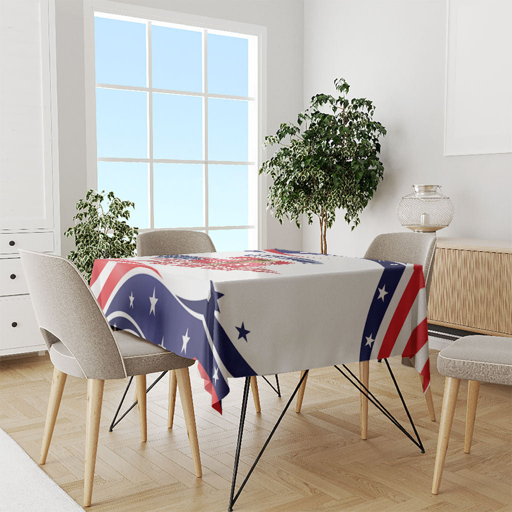 United States 2026 Soccer Tablecloth We Are USA Go Champions Flag Waves