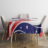 United States 2026 Soccer Tablecloth We Are USA Go Champions Flag Waves