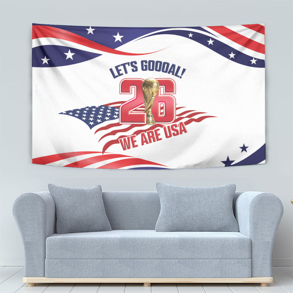 United States 2026 Soccer Tapestry We Are USA Go Champions Flag Waves