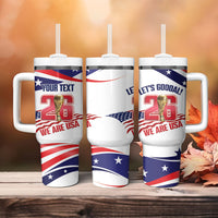 United States 2026 Soccer Custom Tumbler With Handle We Are USA Go Champions Flag Waves