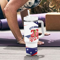 United States 2026 Soccer Custom Tumbler With Handle We Are USA Go Champions Flag Waves