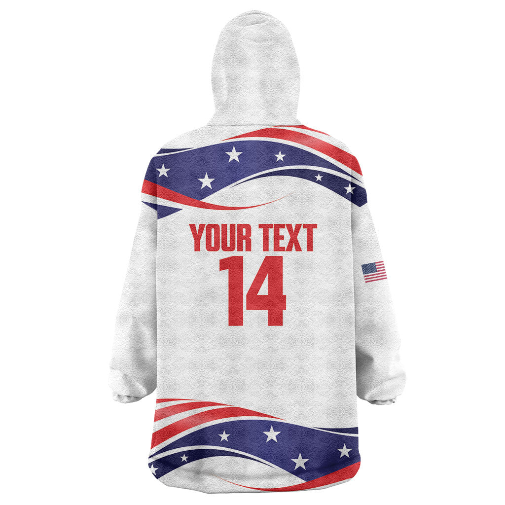 United States 2026 Soccer Custom Wearable Blanket Hoodie We Are USA Go Champions Flag Waves