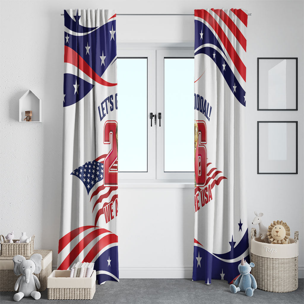 United States 2026 Soccer Window Curtain We Are USA Go Champions Flag Waves