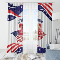 United States 2026 Soccer Window Curtain We Are USA Go Champions Flag Waves