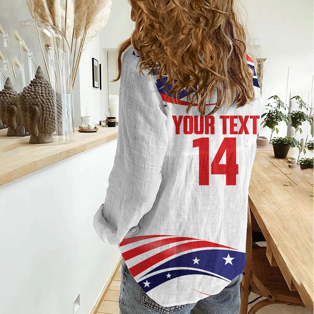 United States 2026 Soccer Custom Women Casual Shirt We Are USA Go Champions Flag Waves
