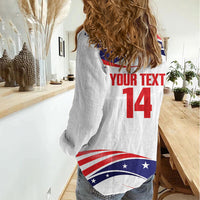 United States 2026 Soccer Custom Women Casual Shirt We Are USA Go Champions Flag Waves