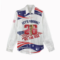 United States 2026 Soccer Custom Women Casual Shirt We Are USA Go Champions Flag Waves