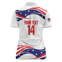 United States 2026 Soccer Custom Women Polo Shirt We Are USA Go Champions Flag Waves