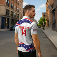 United States 2026 Soccer Custom Zipper Polo Shirt We Are USA Go Champions Flag Waves