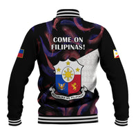 Philippines Football Baseball Jacket 2023 World Cup Go Filipinas Feather Black Version - Wonder Print Shop
