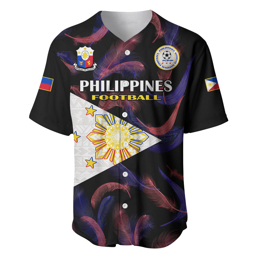 Philippines Football Baseball Jersey 2023 World Cup Go Filipinas Feather Black Version - Wonder Print Shop