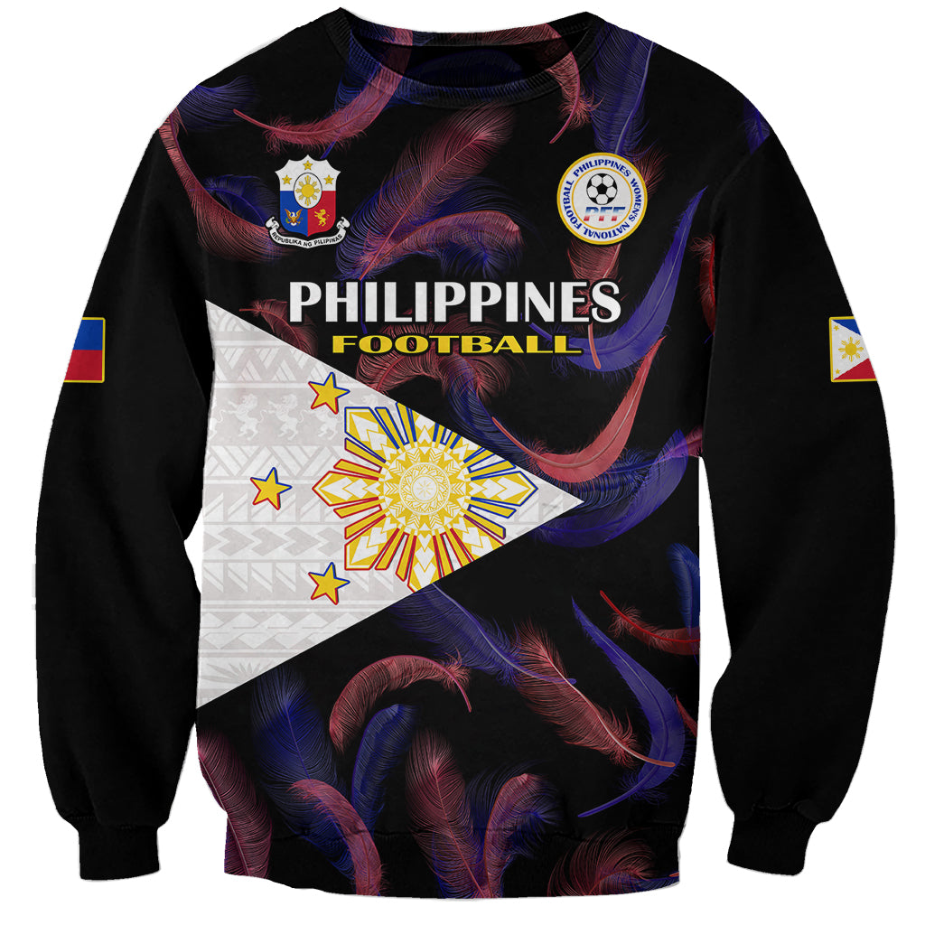 Philippines Football Sweatshirt 2023 World Cup Go Filipinas Feather Black Version - Wonder Print Shop