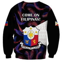 Philippines Football Sweatshirt 2023 World Cup Go Filipinas Feather Black Version - Wonder Print Shop
