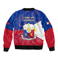Philippines Football Bomber Jacket 2023 World Cup Go Filipinas Feather Flag Version - Wonder Print Shop