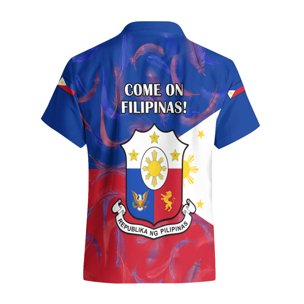 Philippines Football Hawaiian Shirt 2023 World Cup Go Filipinas Feather Flag Version - Wonder Print Shop
