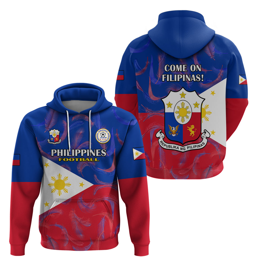 Philippines Football Hoodie 2023 World Cup Go Filipinas Feather Flag Version - Wonder Print Shop