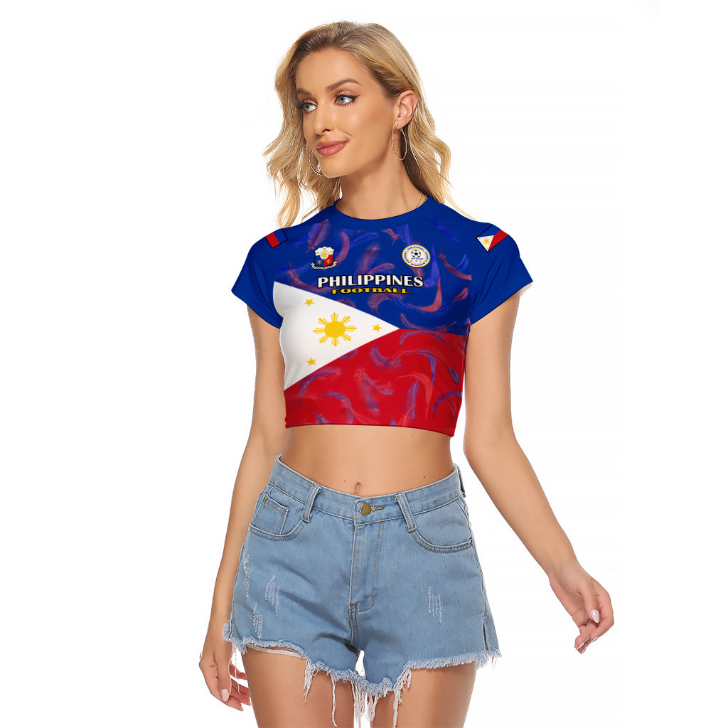 Philippines Football Raglan Cropped T Shirt 2023 World Cup Go Filipinas Feather Flag Version - Wonder Print Shop