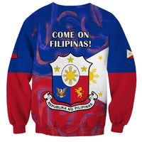 Philippines Football Sweatshirt 2023 World Cup Go Filipinas Feather Flag Version - Wonder Print Shop
