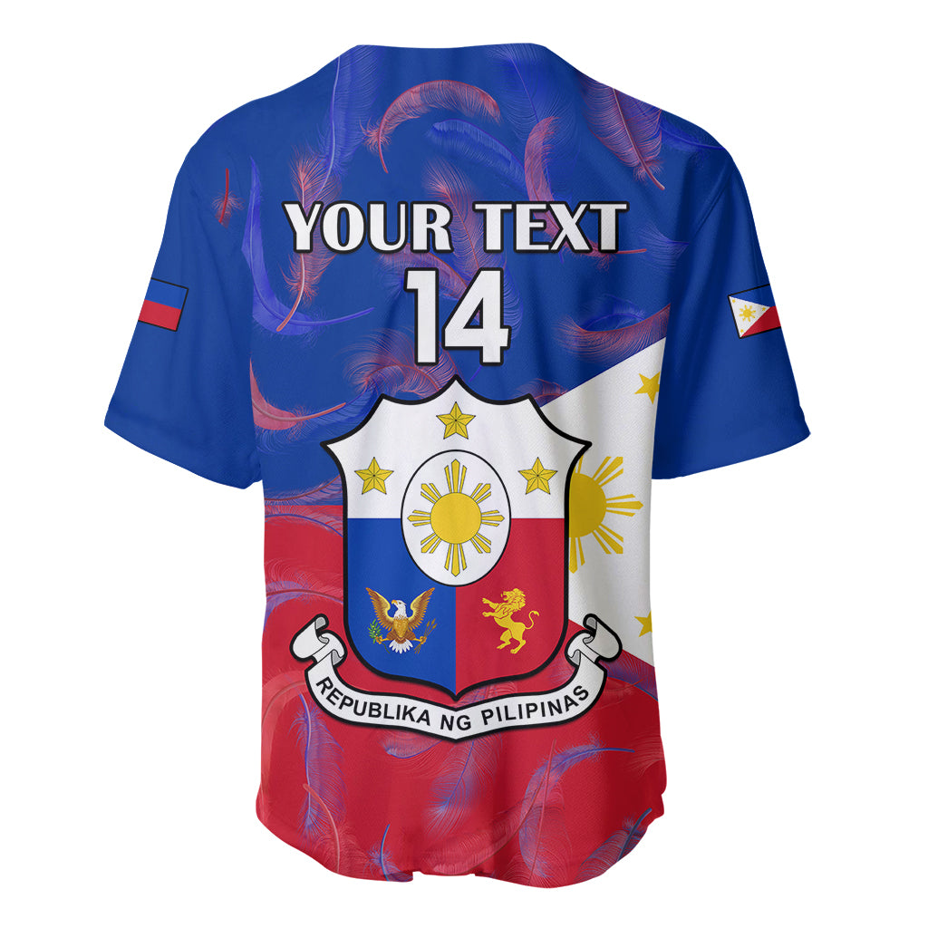 Custom Philippines Football Baseball Jersey 2023 World Cup Go Filipinas Feather Flag Version - Wonder Print Shop