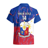 Custom Philippines Football Hawaiian Shirt 2023 World Cup Go Filipinas Feather Flag Version - Wonder Print Shop