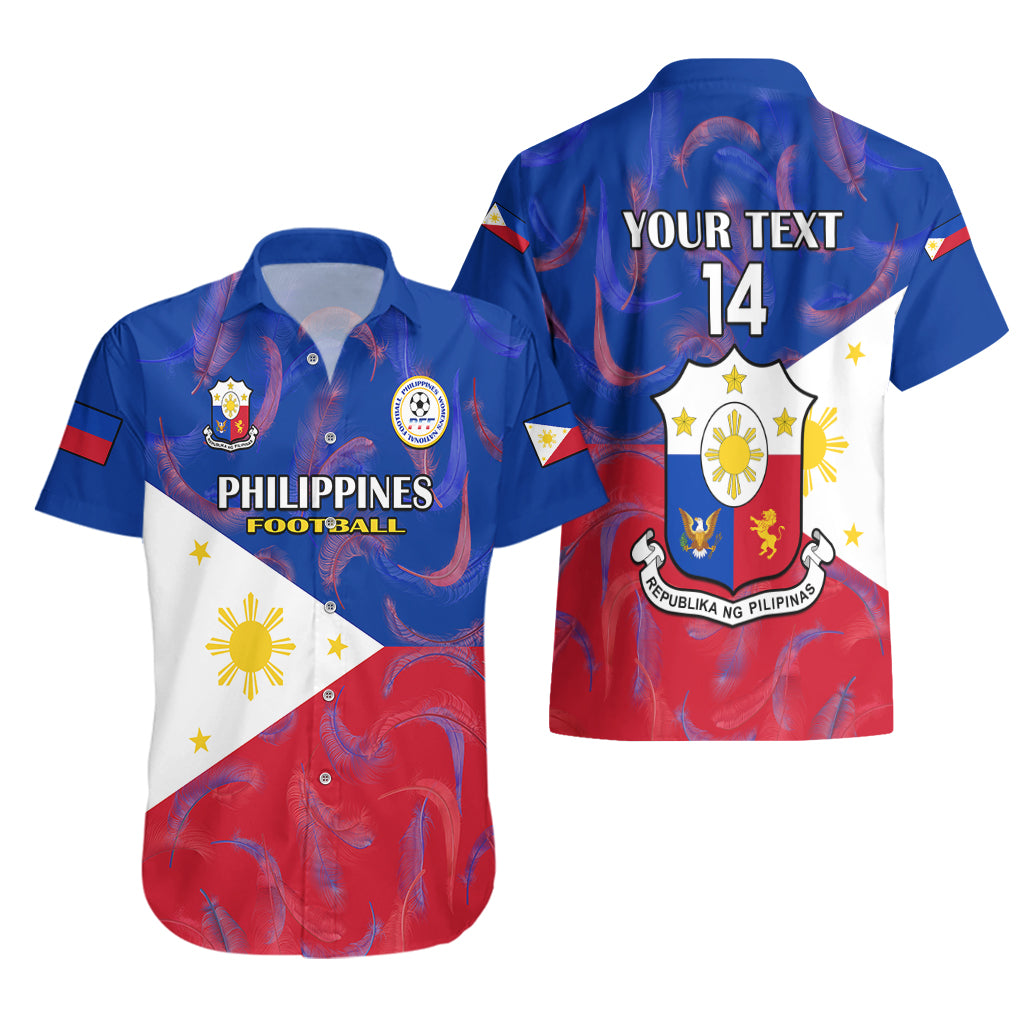 Custom Philippines Football Hawaiian Shirt 2023 World Cup Go Filipinas Feather Flag Version - Wonder Print Shop