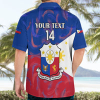 Custom Philippines Football Hawaiian Shirt 2023 World Cup Go Filipinas Feather Flag Version - Wonder Print Shop