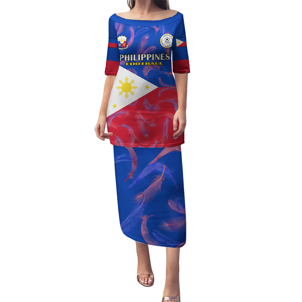 Custom Philippines Football Puletasi 2023 World Cup Go Filipinas Feather Flag Version - Wonder Print Shop