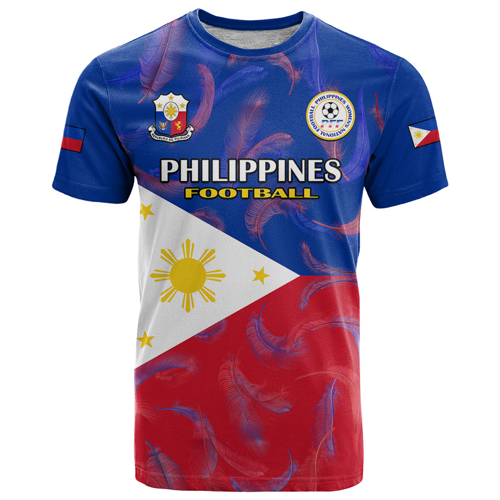 Custom Philippines Football T Shirt 2023 World Cup Go Filipinas Feather Flag Version - Wonder Print Shop