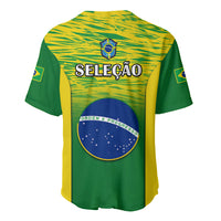 Brazil Football Baseball Jersey 2023 World Cup Go Selecao Gradient Style - Wonder Print Shop