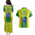 Brazil Football Couples Matching Puletasi Dress and Hawaiian Shirt 2023 World Cup Go Selecao Gradient Style - Wonder Print Shop