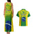 Brazil Football Couples Matching Tank Maxi Dress And Hawaiian Shirt 2023 World Cup Go Selecao Gradient Style - Wonder Print Shop