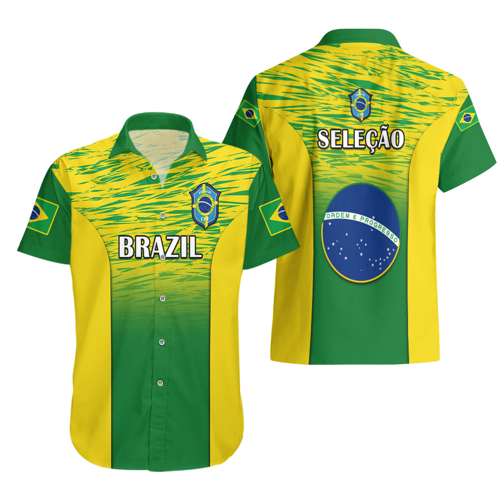 Brazil Football Hawaiian Shirt 2023 World Cup Go Selecao Gradient Style - Wonder Print Shop