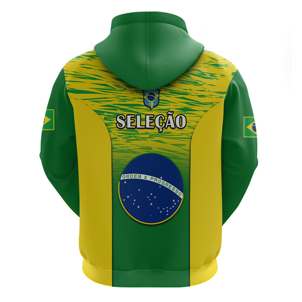 Brazil Football Hoodie 2023 World Cup Go Selecao Gradient Style - Wonder Print Shop