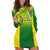 Brazil Football Hoodie Dress 2023 World Cup Go Selecao Gradient Style - Wonder Print Shop