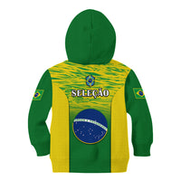 Brazil Football Kid Hoodie 2023 World Cup Go Selecao Gradient Style - Wonder Print Shop