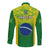 Brazil Football Long Sleeve Button Shirt 2023 World Cup Go Selecao Gradient Style - Wonder Print Shop