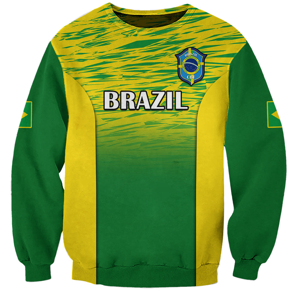 Brazil Football Sweatshirt 2023 World Cup Go Selecao Gradient Style - Wonder Print Shop