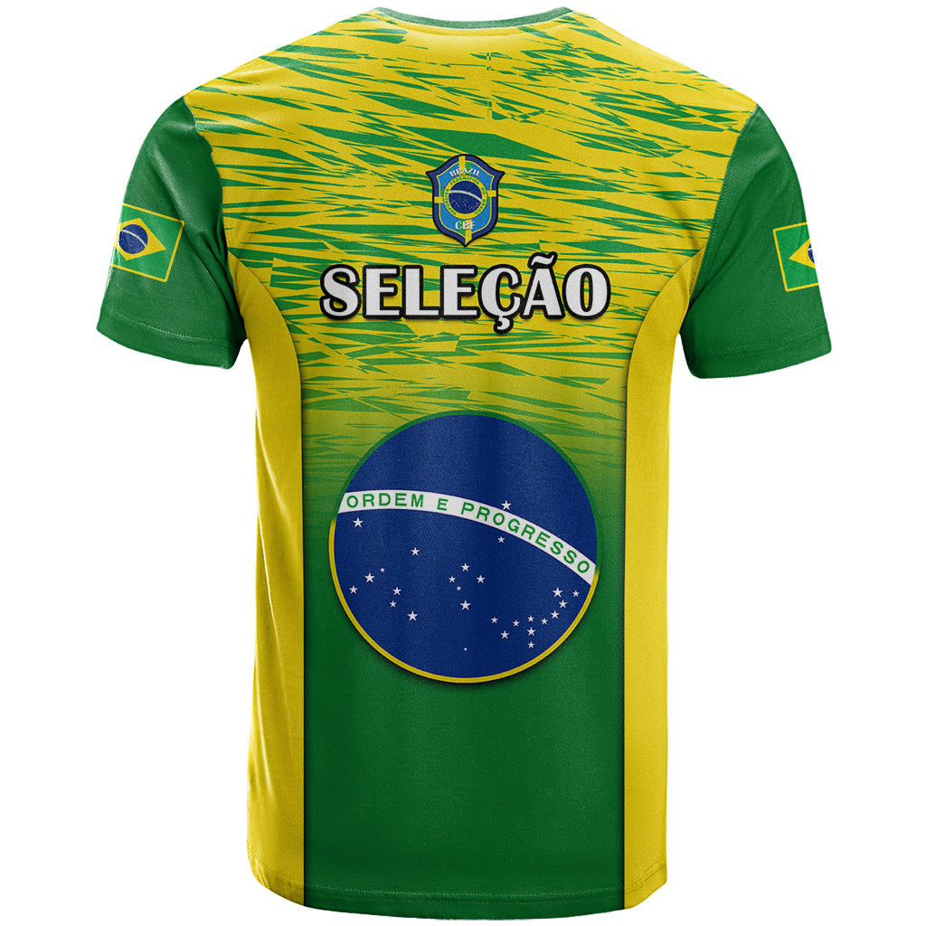 Brazil Football T Shirt 2023 World Cup Go Selecao Gradient Style - Wonder Print Shop