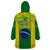 Brazil Football Wearable Blanket Hoodie 2023 World Cup Go Selecao Gradient Style - Wonder Print Shop