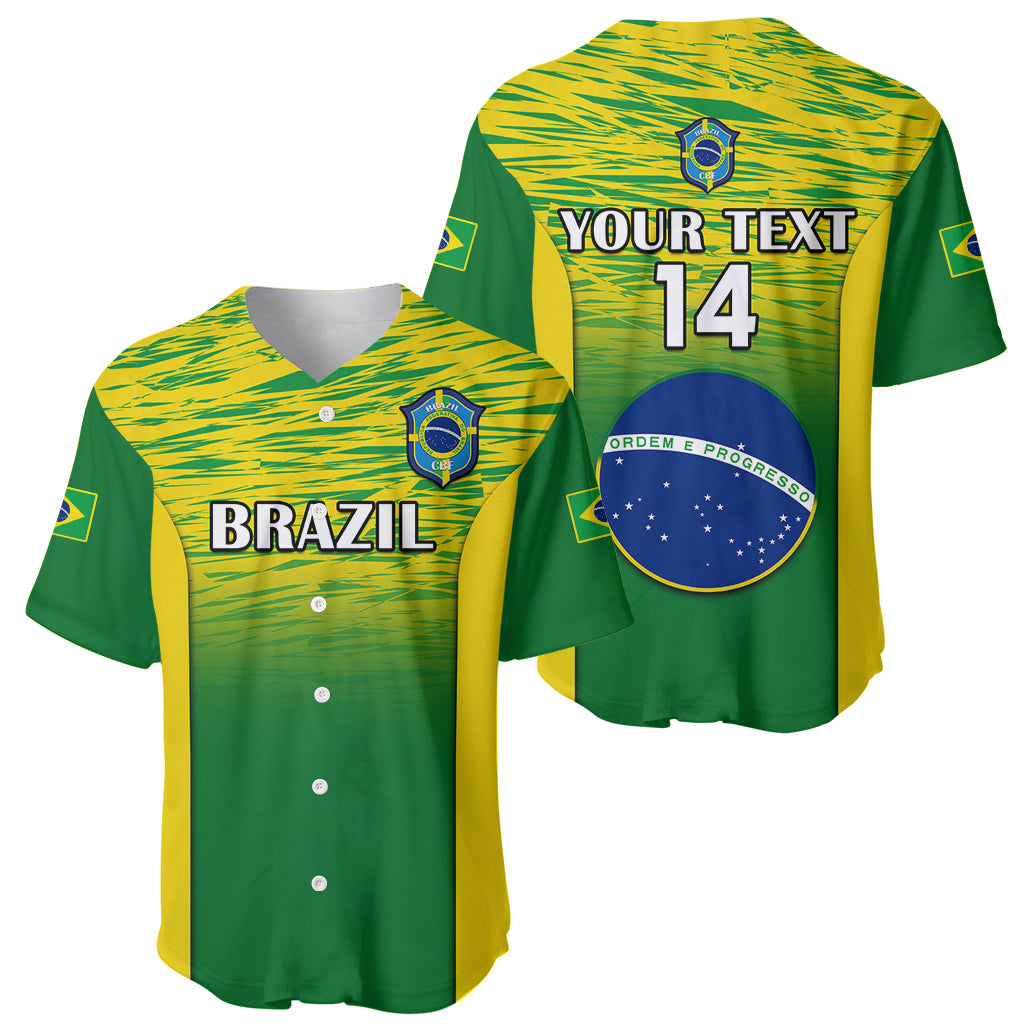 Custom Brazil Football Baseball Jersey 2023 World Cup Go Selecao Gradient Style - Wonder Print Shop