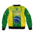Custom Brazil Football Bomber Jacket 2023 World Cup Go Selecao Gradient Style - Wonder Print Shop