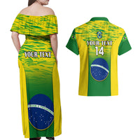 Back view Brazil off-shoulder maxi dress and Hawaiian shirt, YOUR TEXT 14