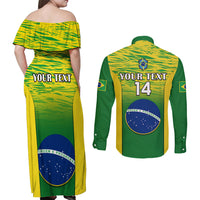 Matching set with off-shoulder dress and long-sleeve shirt, back text YOUR TEXT and 14.