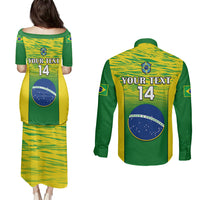 Green Brazil gradient back view dress and long-sleeve shirt with 'YOUR TEXT' 14