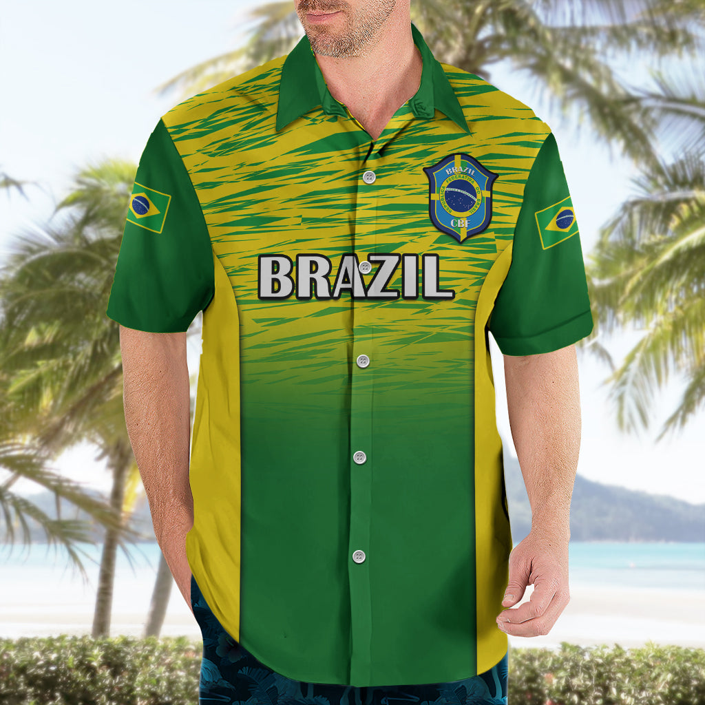 Custom Brazil Football Hawaiian Shirt 2023 World Cup Go Selecao Gradient Style - Wonder Print Shop