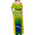 Custom Brazil Football Off Shoulder Maxi Dress 2023 World Cup Go Selecao Gradient Style - Wonder Print Shop