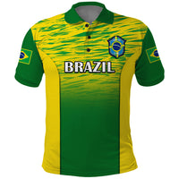 Custom Brazil Football Polo Shirt 2023 World Cup Go Selecao Gradient Style - Wonder Print Shop