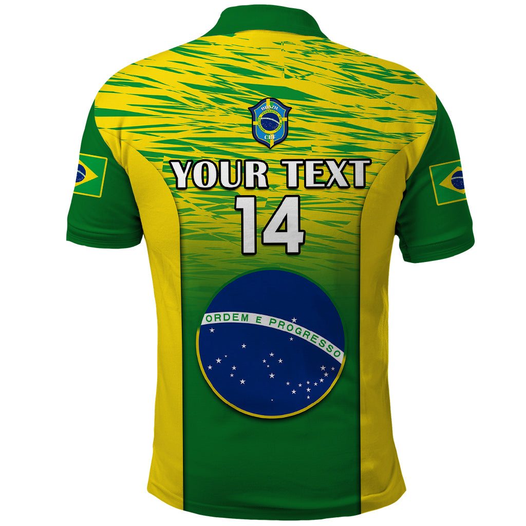 Custom Brazil Football Polo Shirt 2023 World Cup Go Selecao Gradient Style - Wonder Print Shop