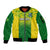 Custom Brazil Football Sleeve Zip Bomber Jacket 2023 World Cup Go Selecao Gradient Style - Wonder Print Shop